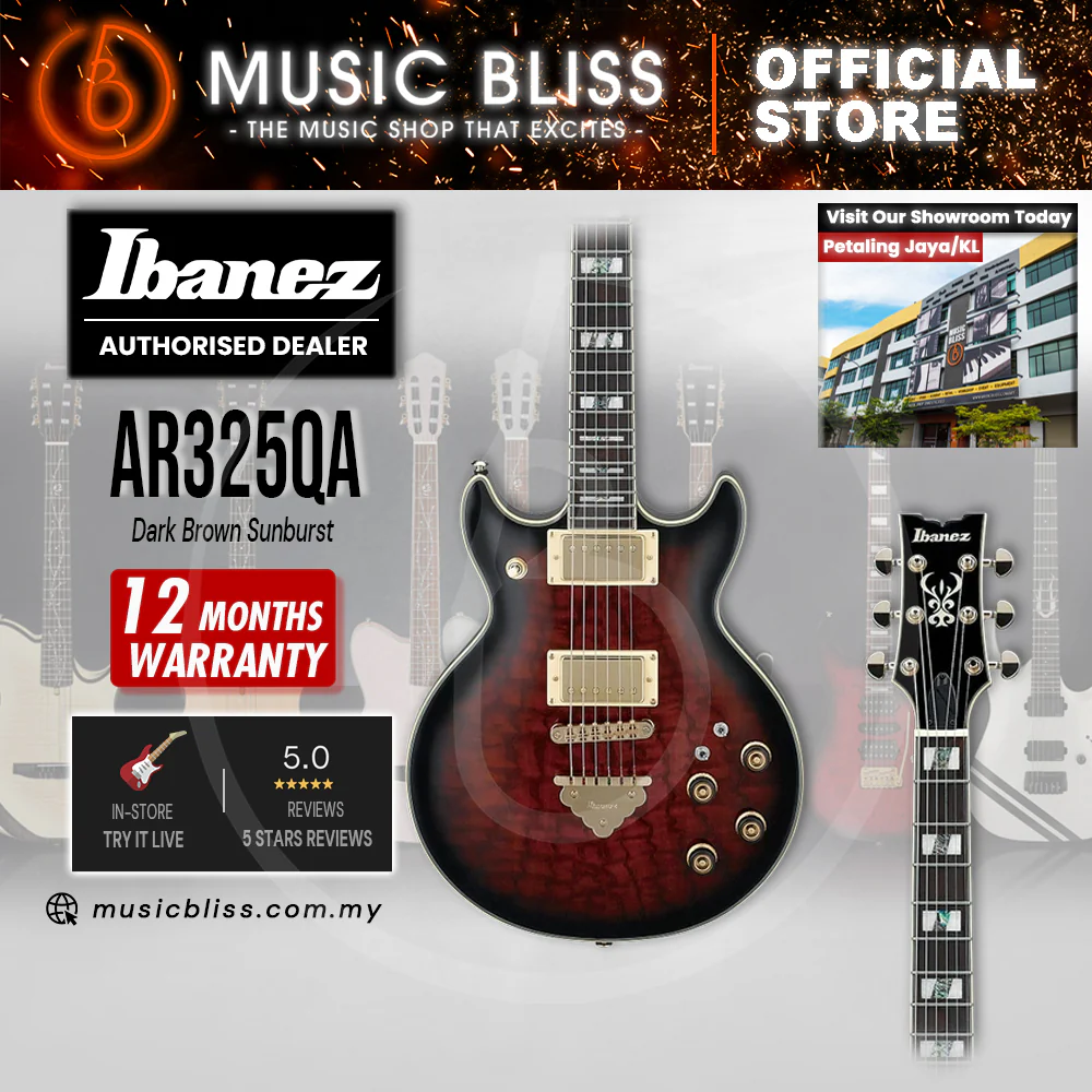Ibanez AR325QA Electric Guitar - Dark Brown Sunburst