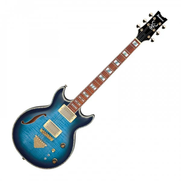 Ibanez AR520HFM Hollowbody Electric Guitar - Light Blue Burst - Image 2