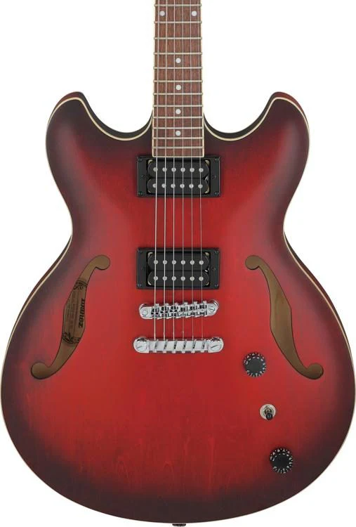 Ibanez Artcore AS53 Semi-hollowbody Electric Guitar - Sunburst Red Flat - Image 2