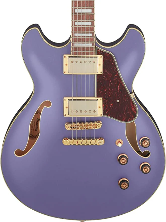 Ibanez Artcore AS73G Semi-hollowbody Electric Guitar - Metallic Purple Flat - Image 5