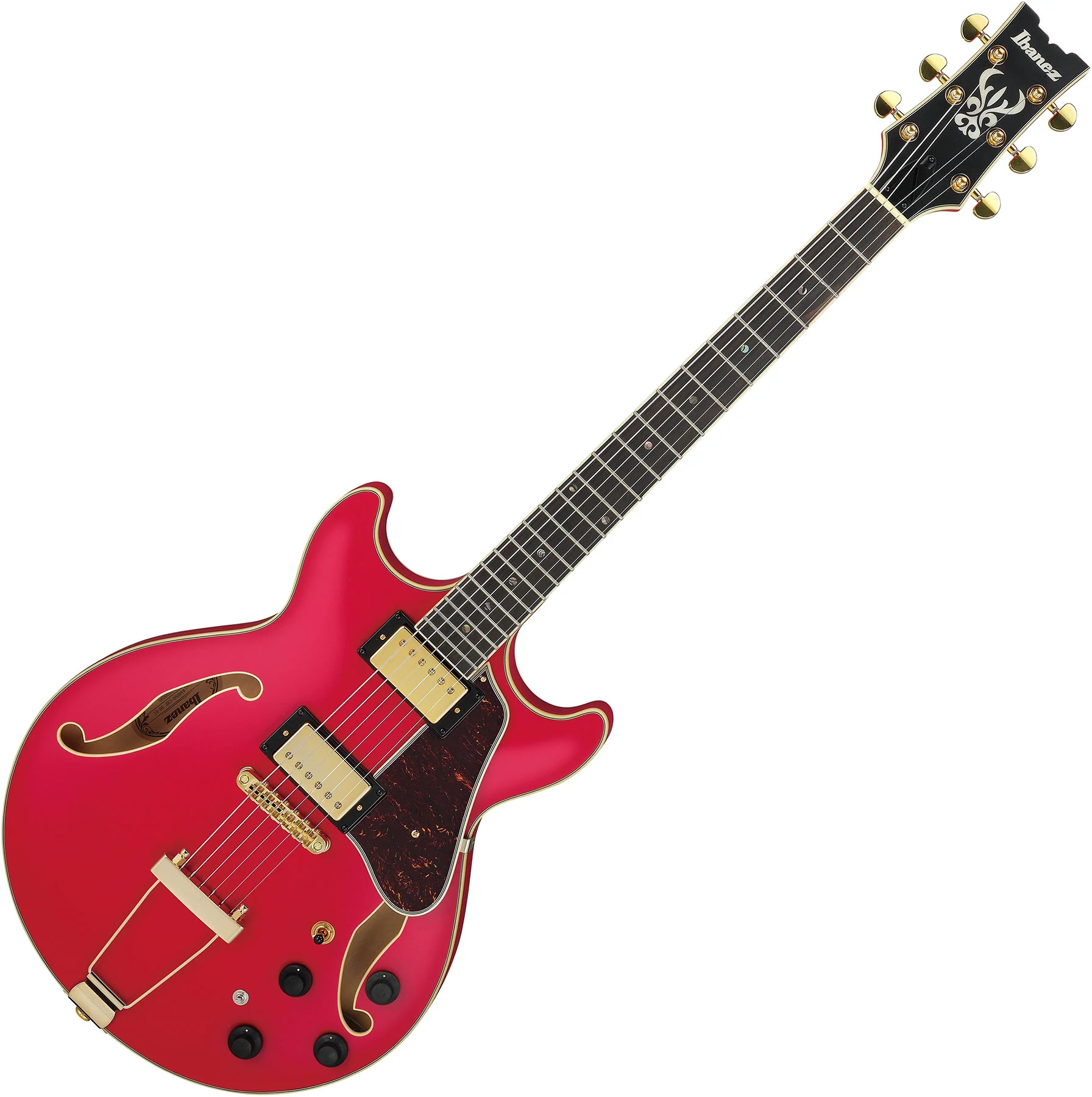 Ibanez Artcore Expressionist AMH90 Hollowbody Electric Guitar - Cherry Red Flat - Image 2