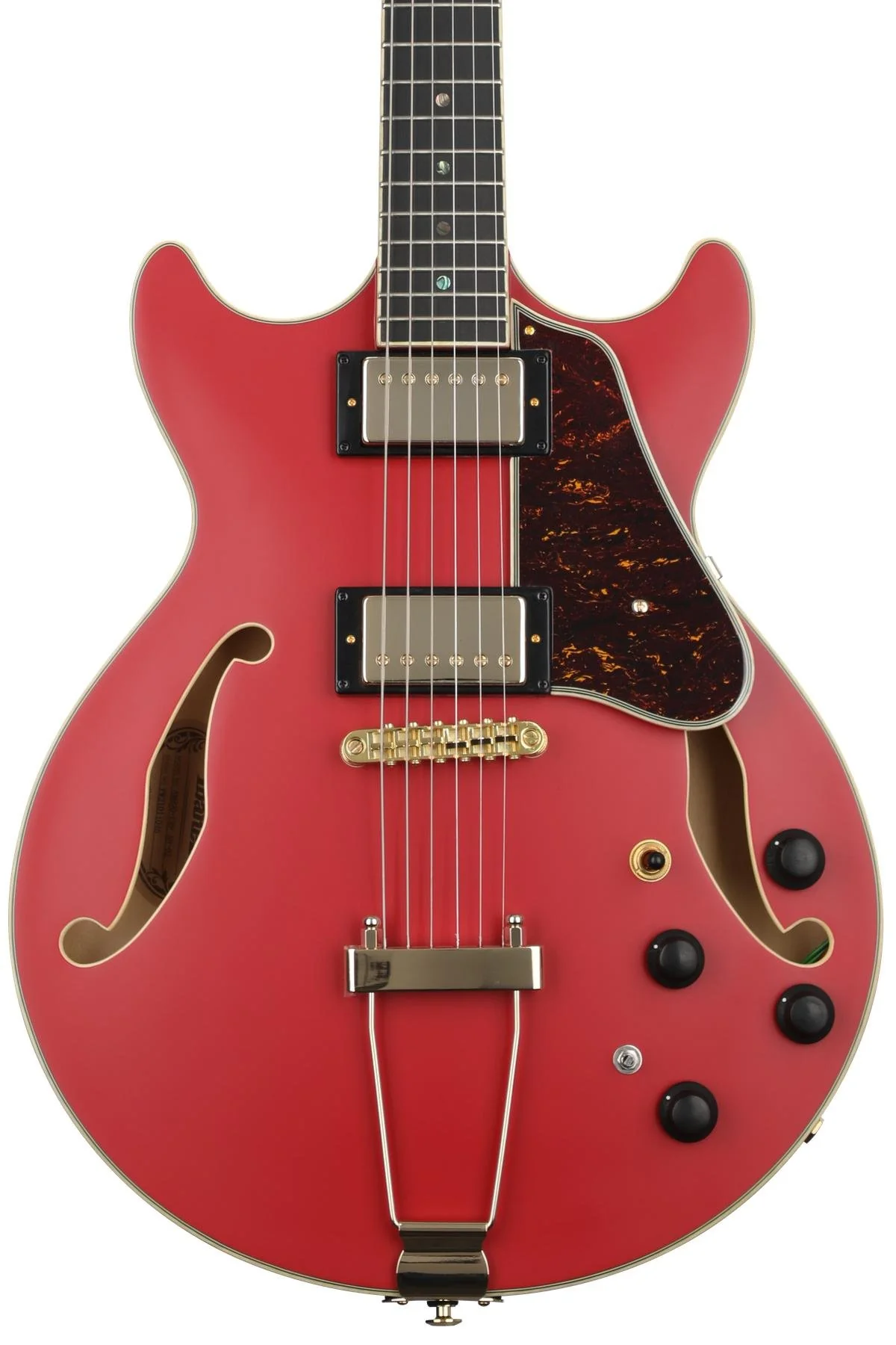 Ibanez Artcore Expressionist AMH90 Hollowbody Electric Guitar - Cherry Red Flat - Image 3