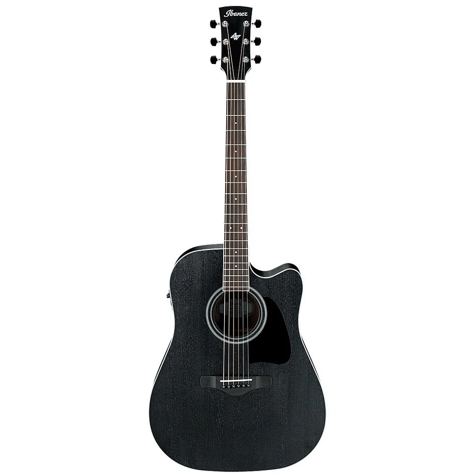 Ibanez Artwood AW84CE Acoustic-Electric Guitar - Weathered Black Open Pore - Image 2