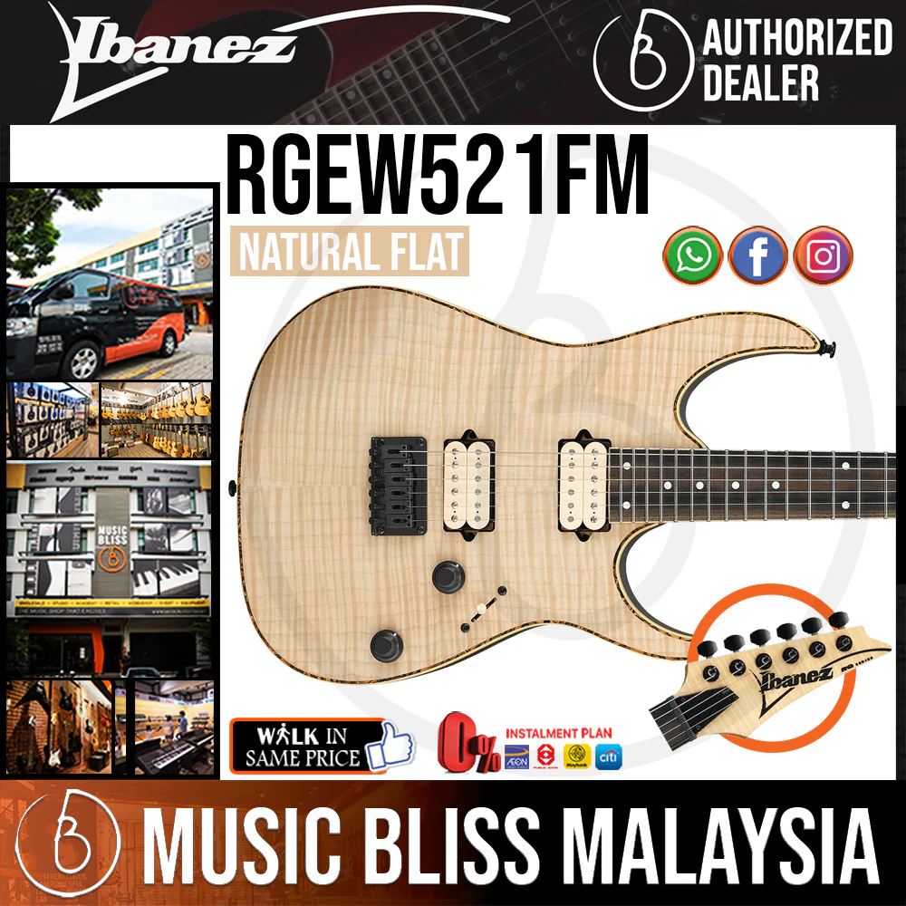 Ibanez Exotic RGEW521FM Electric Guitar - Natural Flat