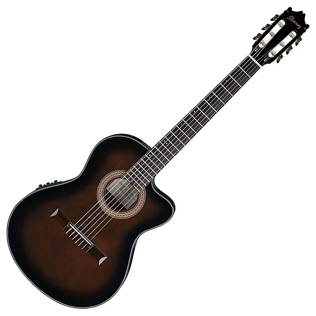 Ibanez GA35TCE Nylon Strings Acoustic-Electric Guitar - Dark Violin Sunburst - Image 4