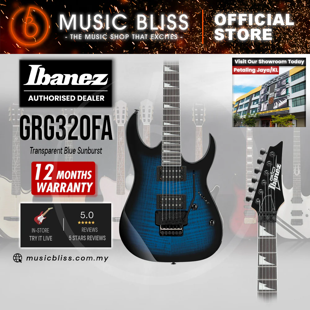Ibanez Gio GRG320FA Electric Guitar - Transparent Blue Sunburst