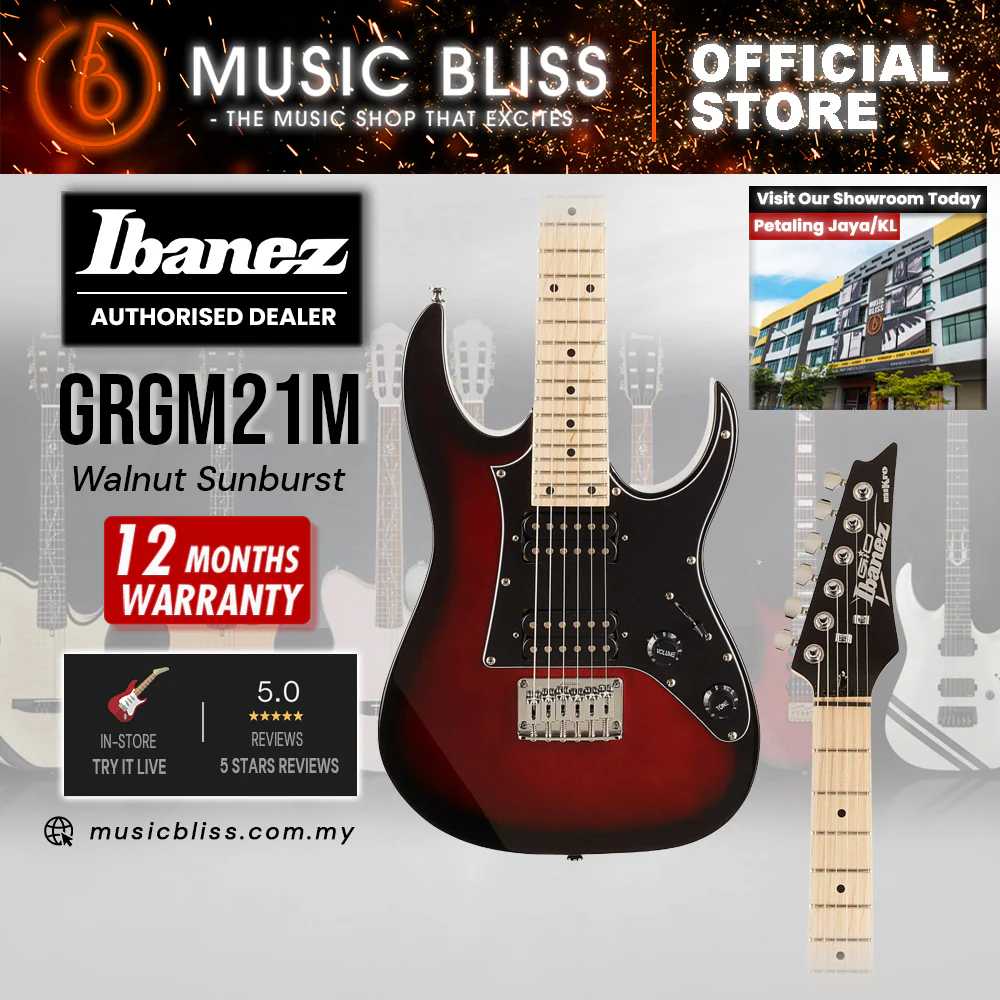Ibanez Gio GRGM21M Electric Guitar - Walnut Sunburst