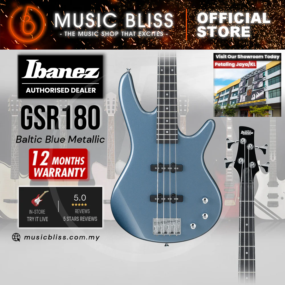 Ibanez Gio GSR180 Electric Bass Guitar - Baltic Blue Metallic