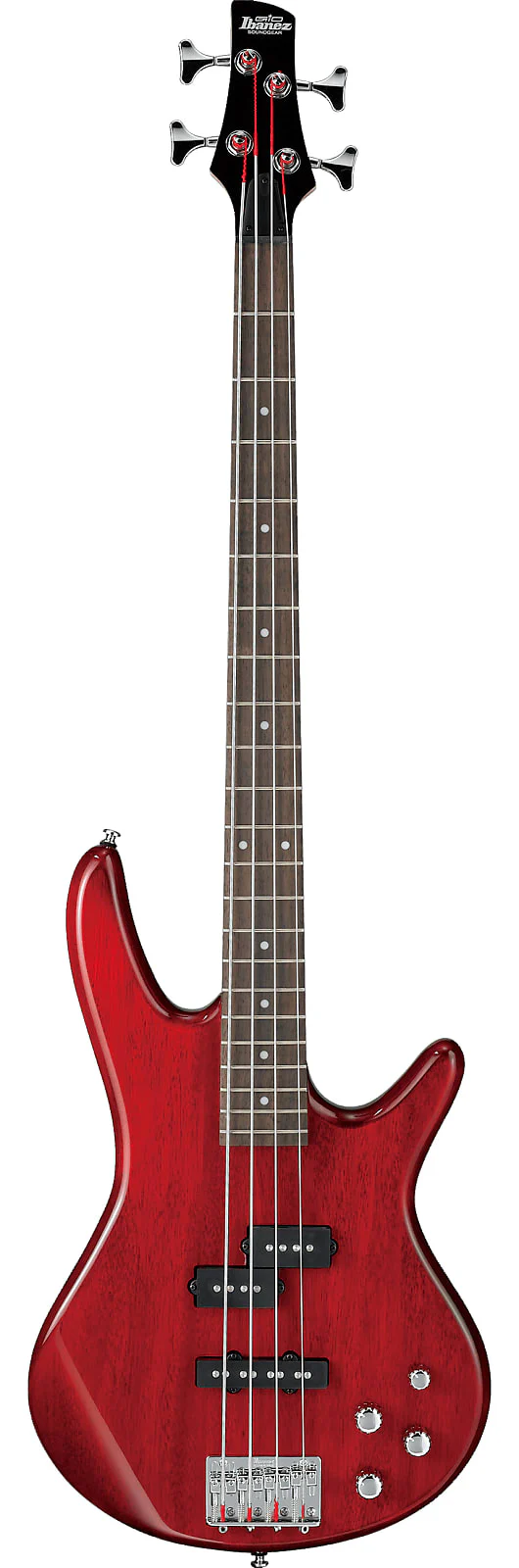 Ibanez Gio GSR200 Electric Bass Guitar - Transparent Red - Image 4