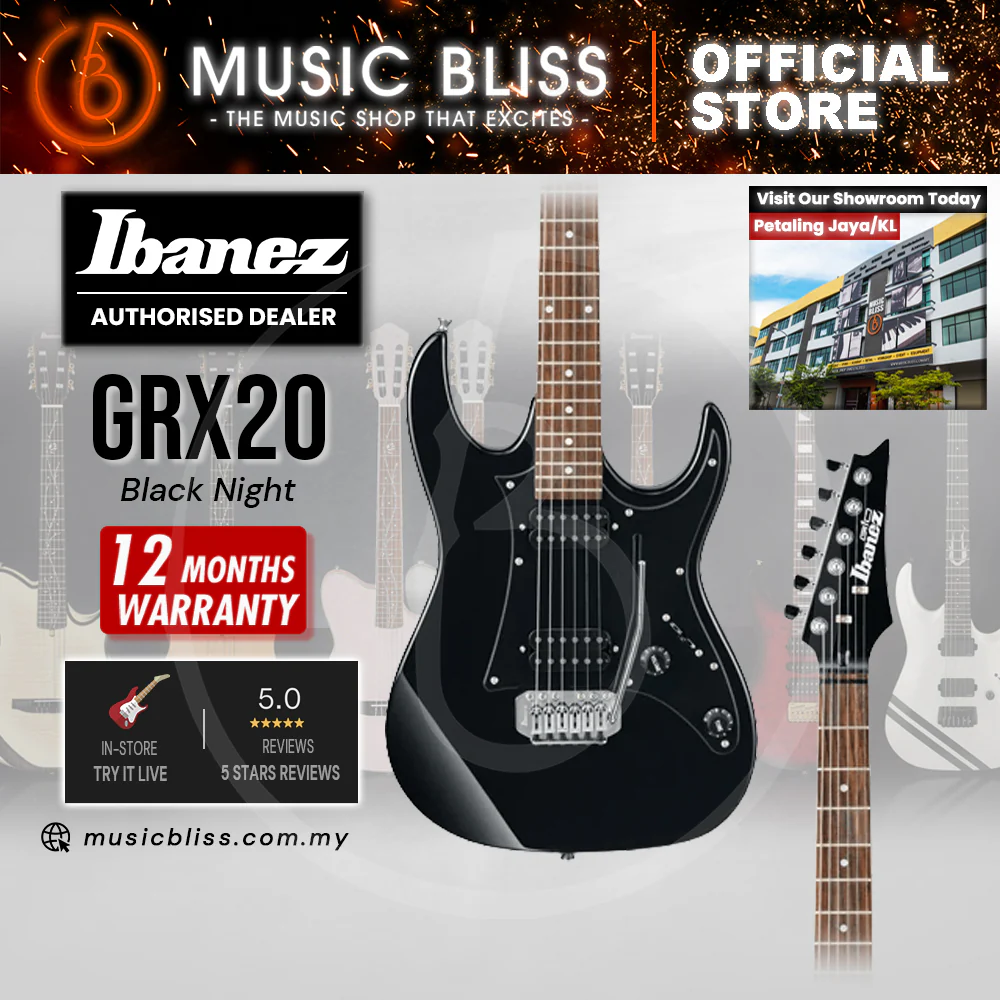 Ibanez GIO GRX20 Electric Guitar - Black Night