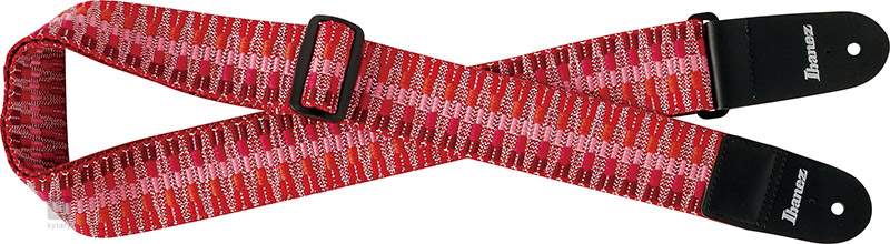 Ibanez GSB50 C6 Braided Guitar Strap - Red - Image 2