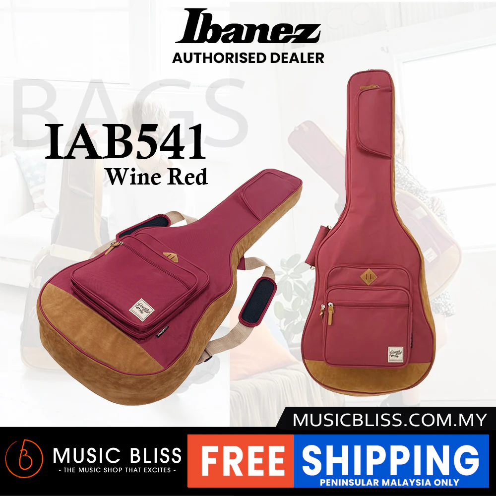 Ibanez IAB541 Powerpad Gig Bag for Acoustic Guitars - Wine Red