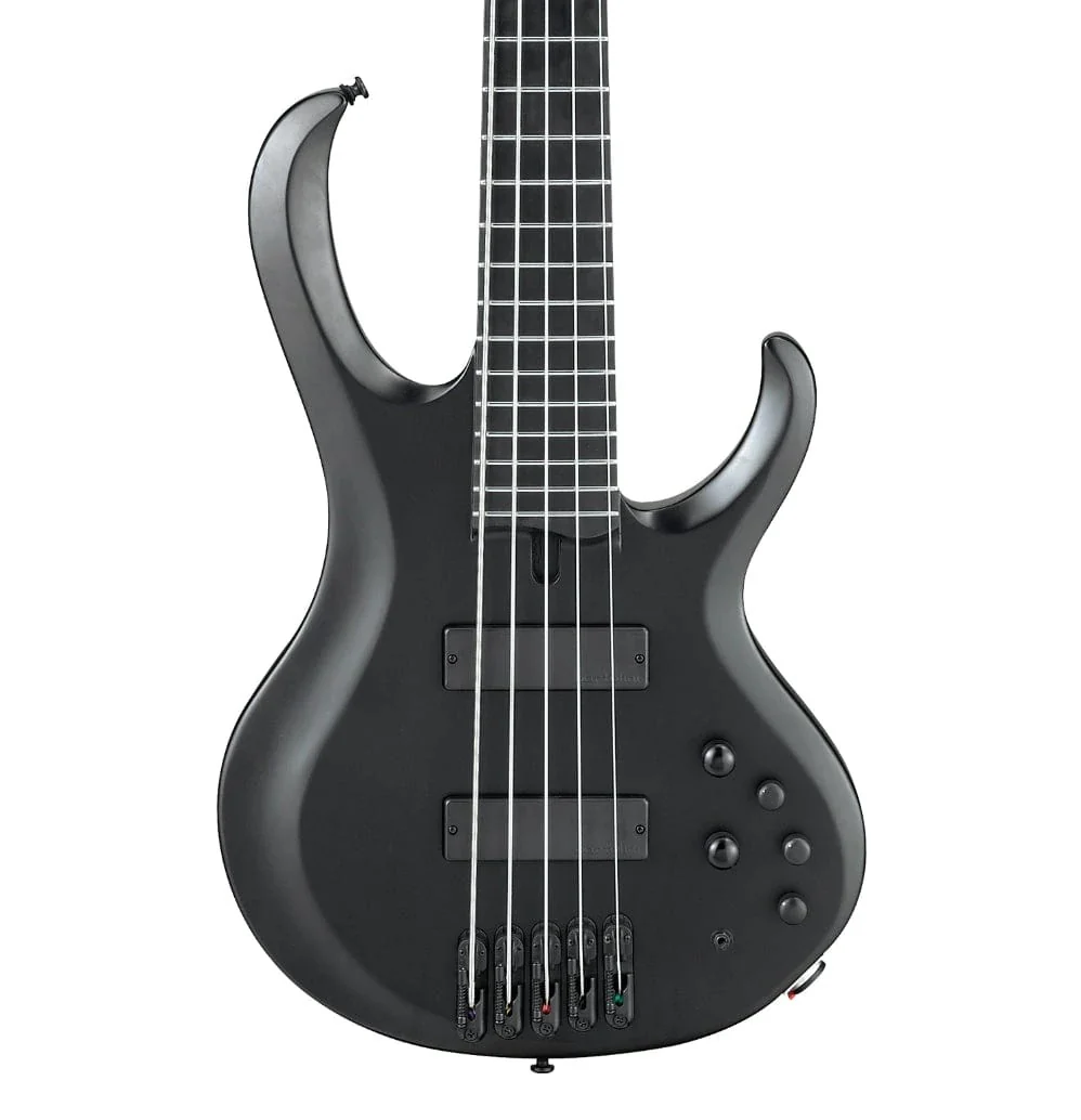 Ibanez Iron Label BTB625EX Electric Bass Guitar - Black Flat - Image 3