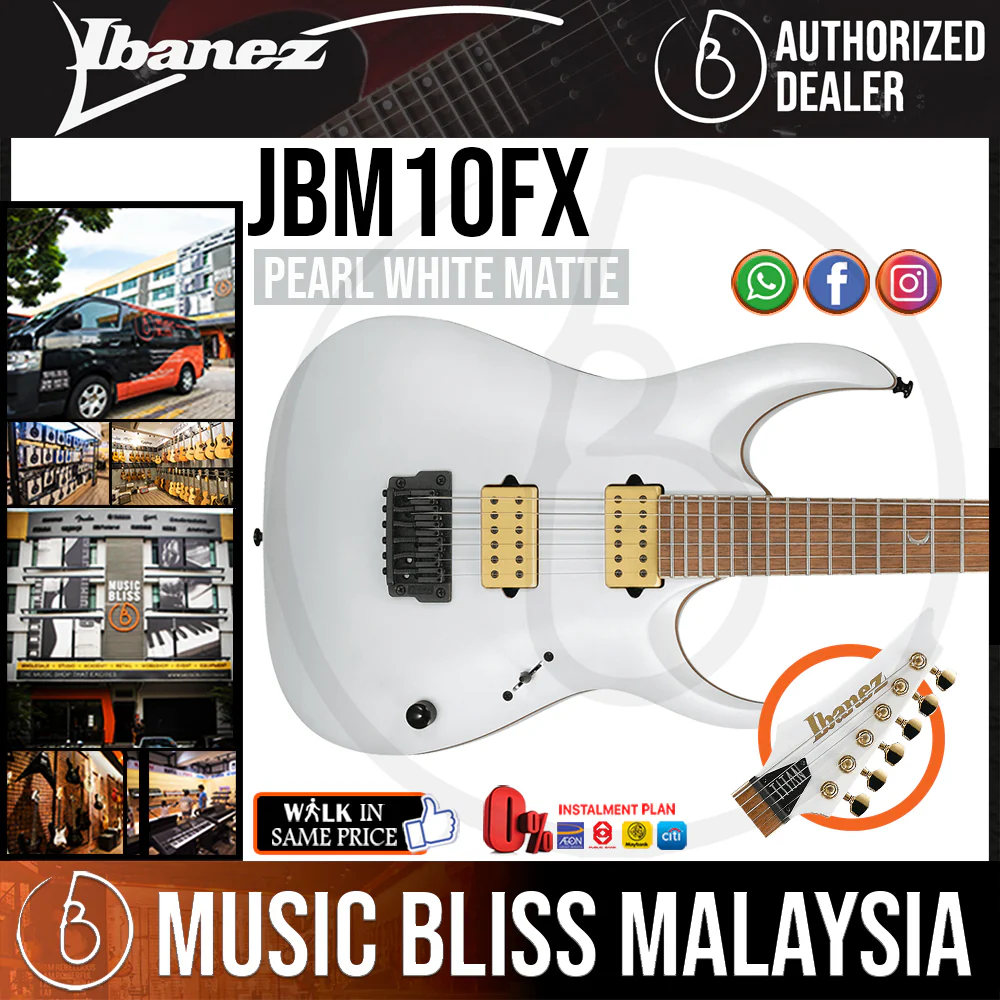 Ibanez Jake Bowen Signature JBM10FX Electric Guitar - Pearl White Matte
