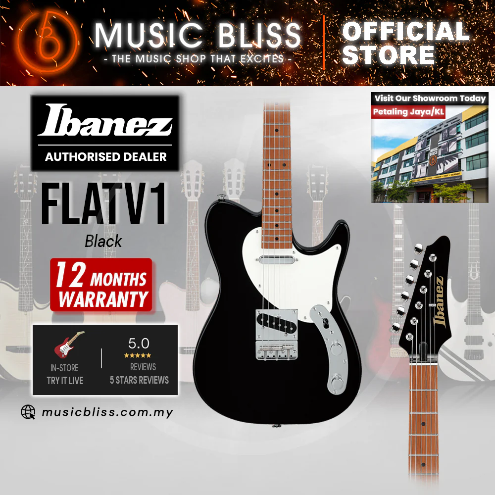 Ibanez Josh Smith Signature FLATV1 Electric Guitar - Black