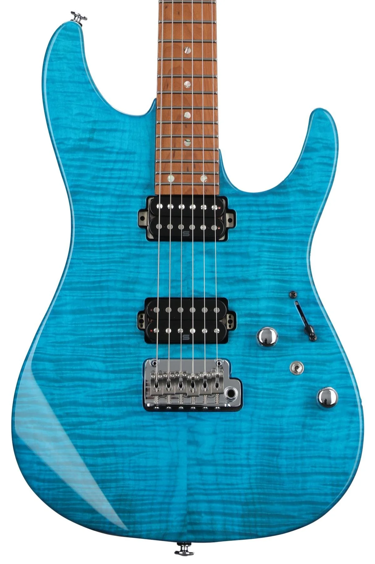 Ibanez Martin Miller Signature MM1 Electric Guitar - Transparent Aqua Blue - Image 3
