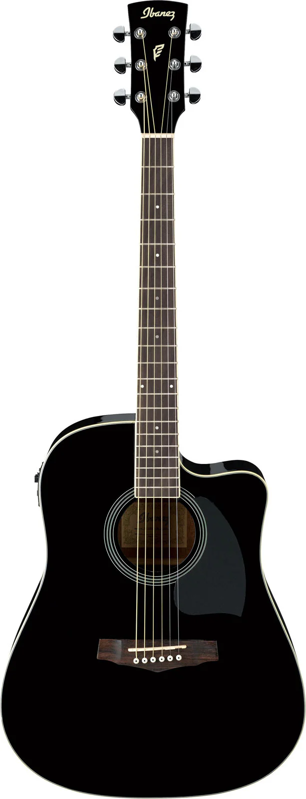Ibanez PF15ECE Acoustic-Electric Guitar - Black High Gloss - Image 4