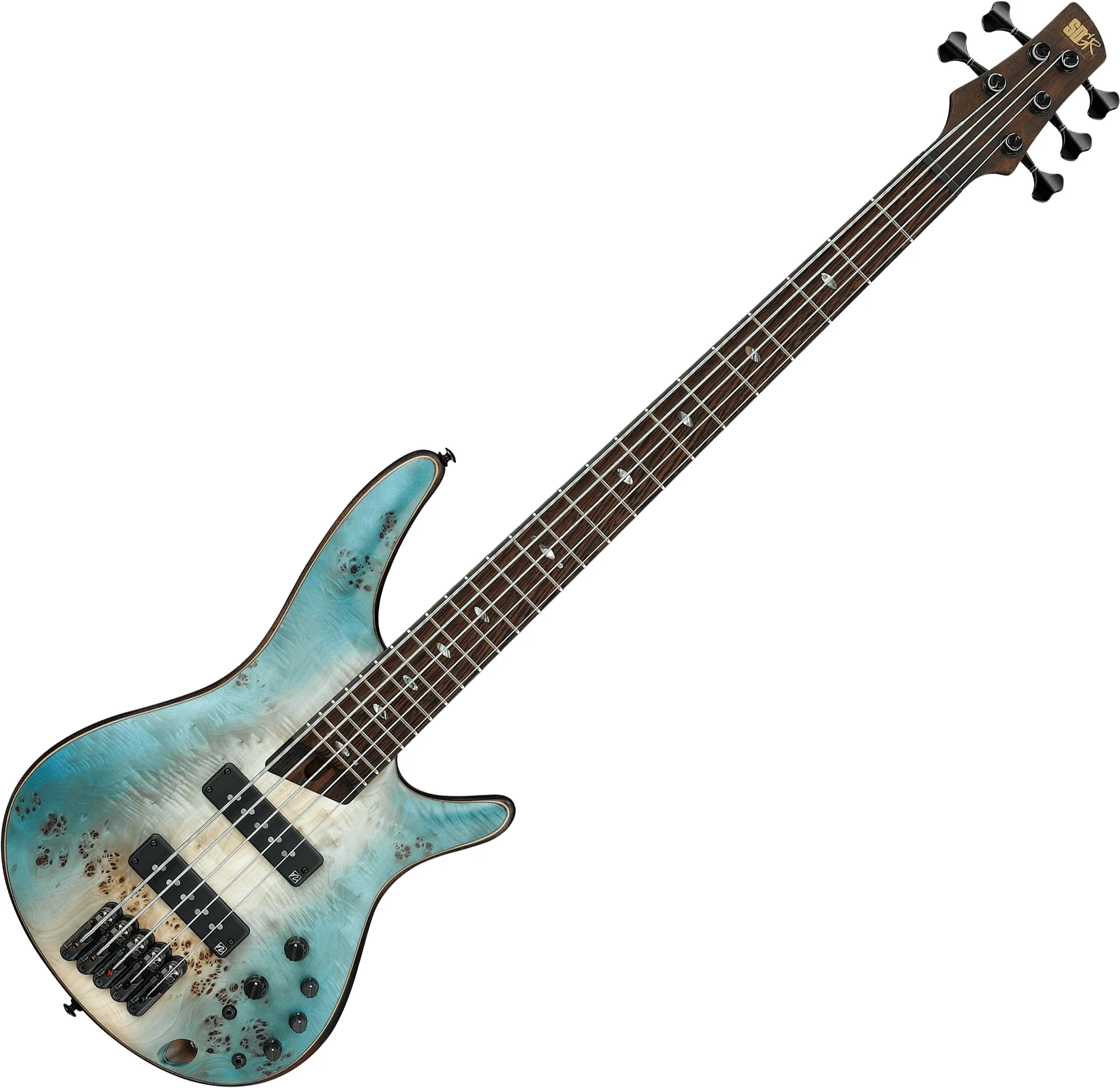 Ibanez Premium SR1605B Electric Bass Guitar - Caribbean Shoreline Flat - Image 2