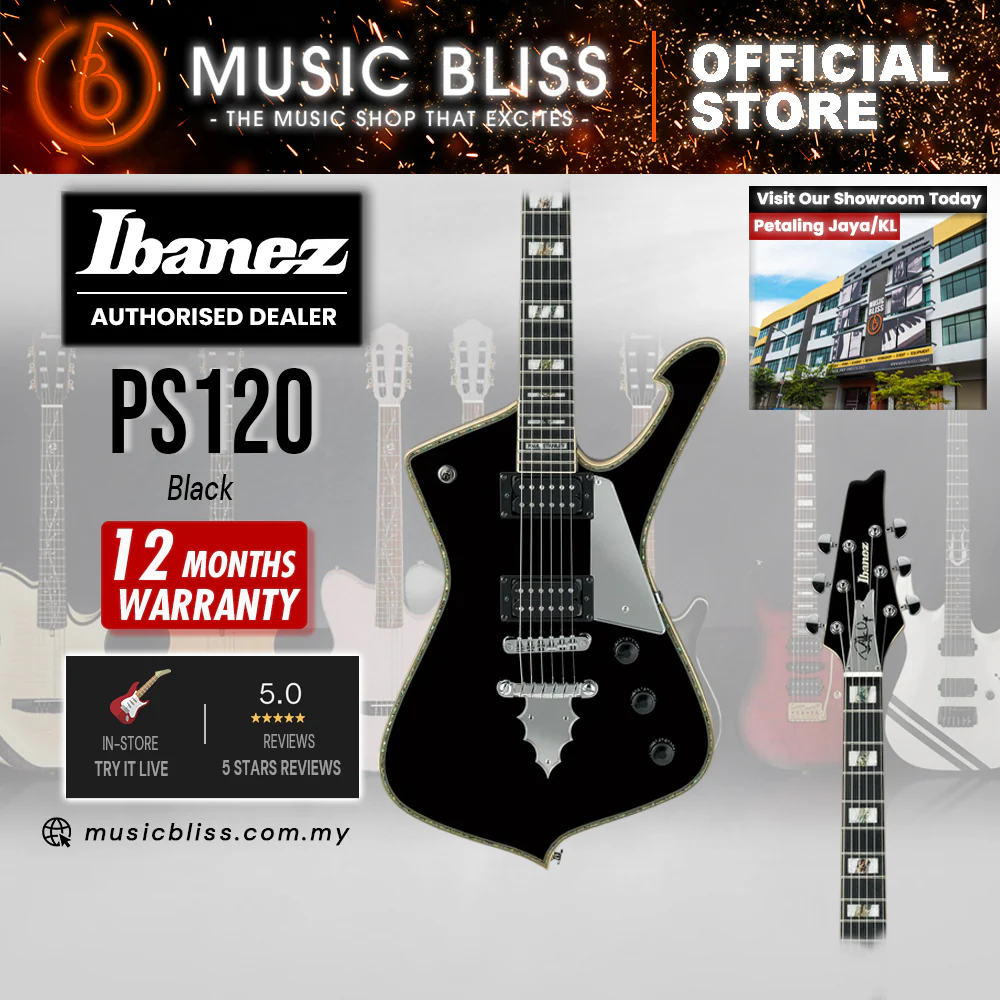 Ibanez Paul Stanley Signature PS120 Electric Guitar - Black