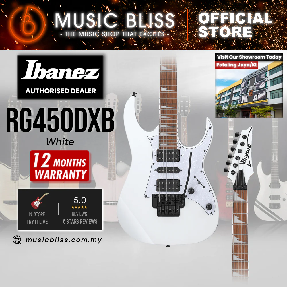 Ibanez RG Standard RG450DXB Electric Guitar - White