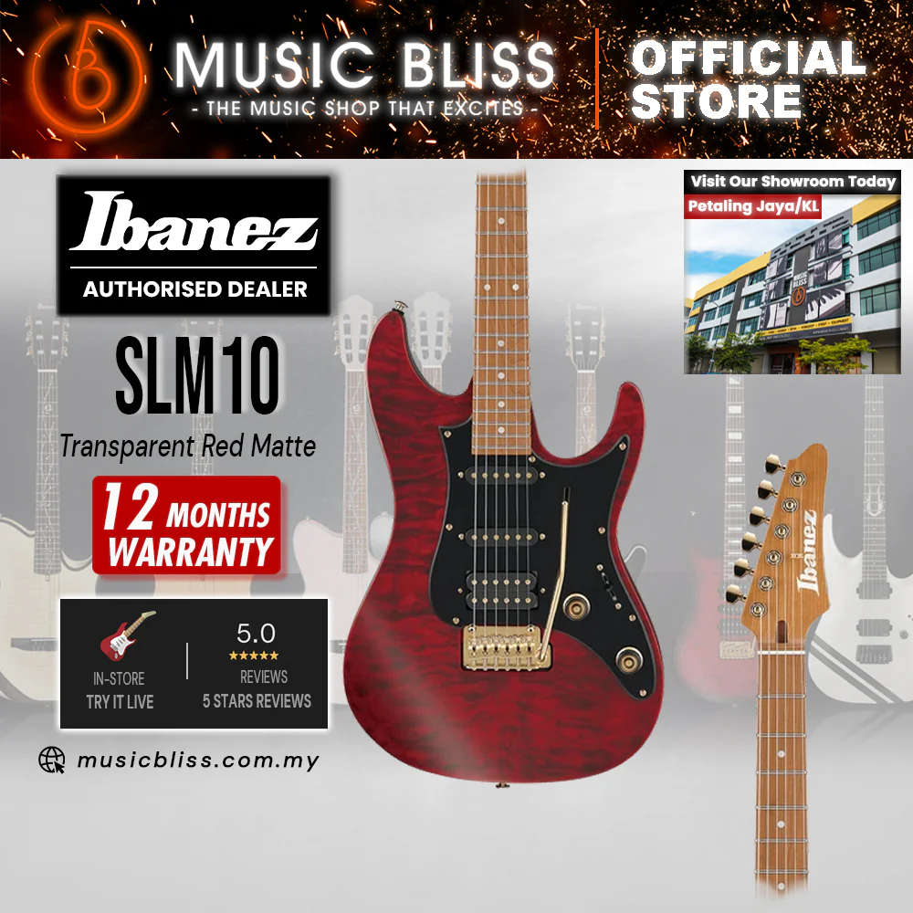 Ibanez Scott LePage (Polyphia) Signature SLM10 Electric Guitar - Transparent Red Matte
