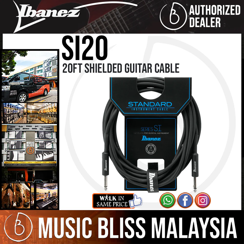 Ibanez SI20 20ft Shielded Guitar Cable