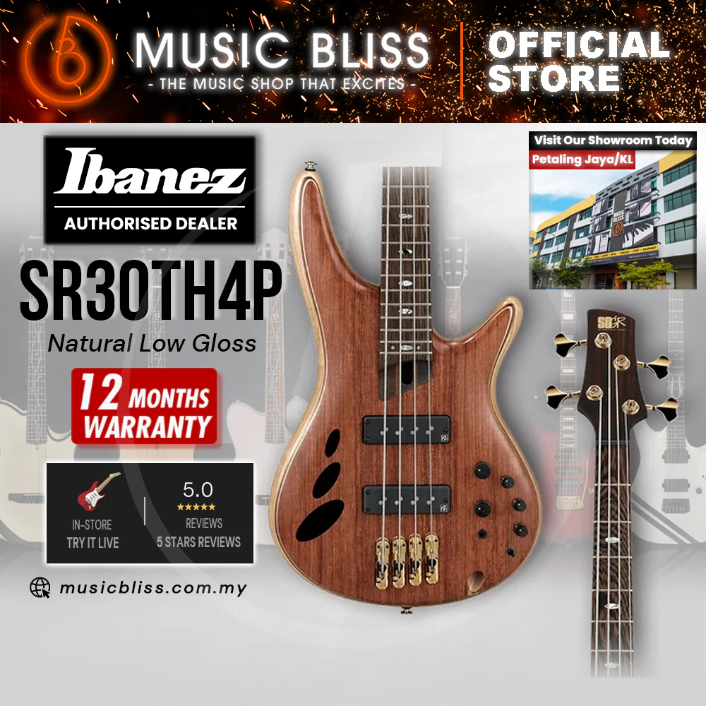 Ibanez SR30TH4P 30th Anniversary Electric Bass Guitar - Natural Low Gloss