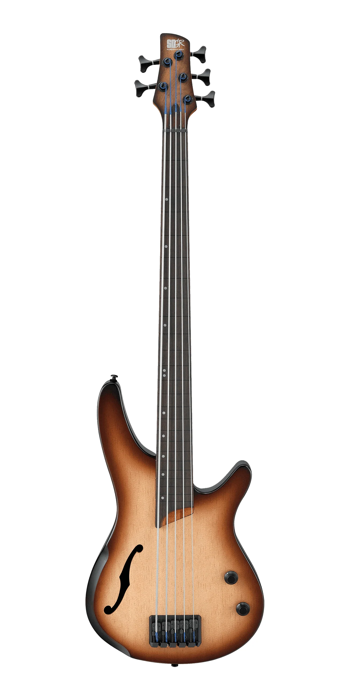 Ibanez SRH505F Fretless Electric Bass Guitar - Natural Browned Burst Flat - Image 2