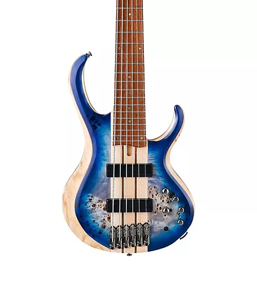 Ibanez Standard BTB846 Electric Bass Guitar - Cerulean Blue Burst Low Gloss - Image 3