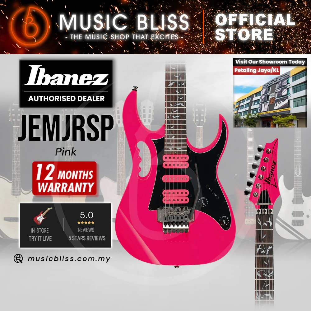 Ibanez Steve Vai Signature JEMJRSP Electric Guitar - Pink