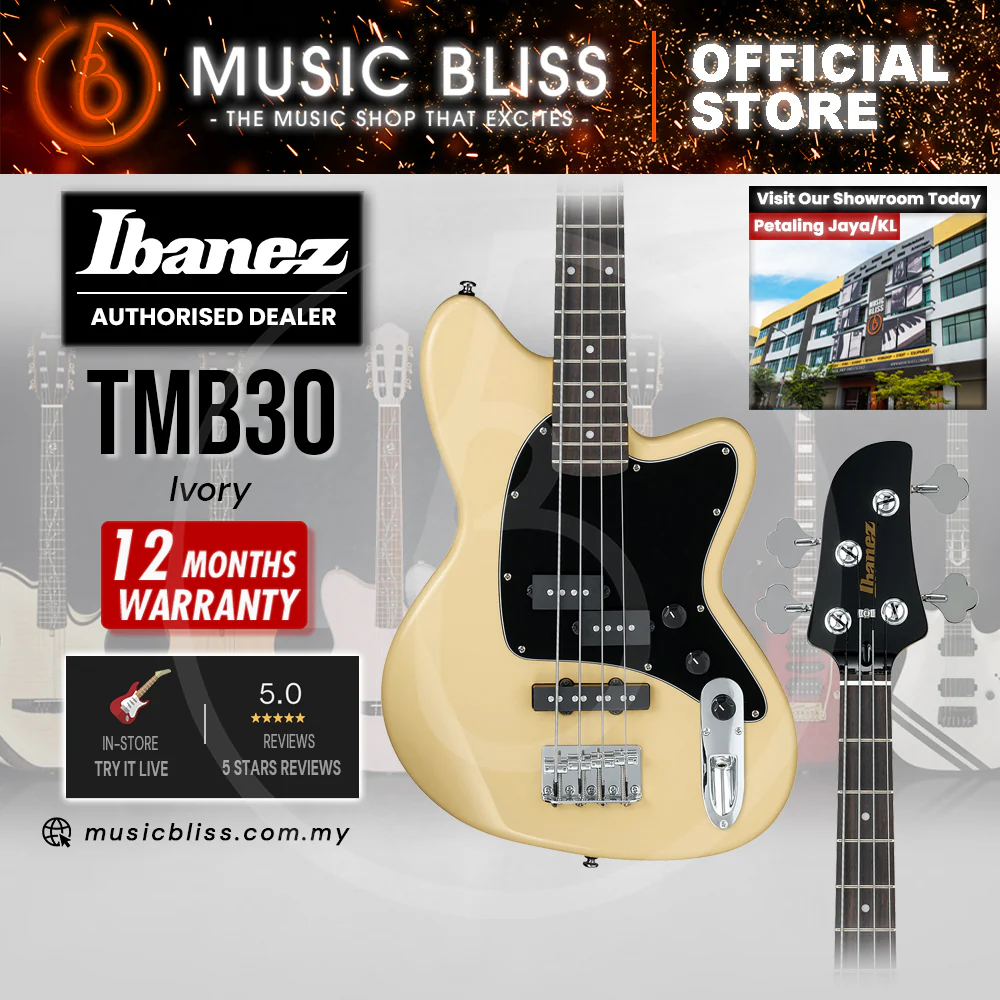 Ibanez Talman Standard TMB30 Electric Bass Guitar - Ivory