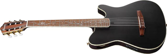 Ibanez TOD10N Tim Henson Signature Nylon Acoustic-electric Guitar - Transparent Black Flat - Image 4