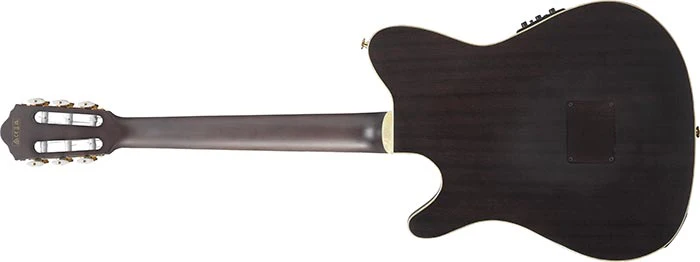 Ibanez TOD10N Tim Henson Signature Nylon Acoustic-electric Guitar - Transparent Black Flat - Image 5