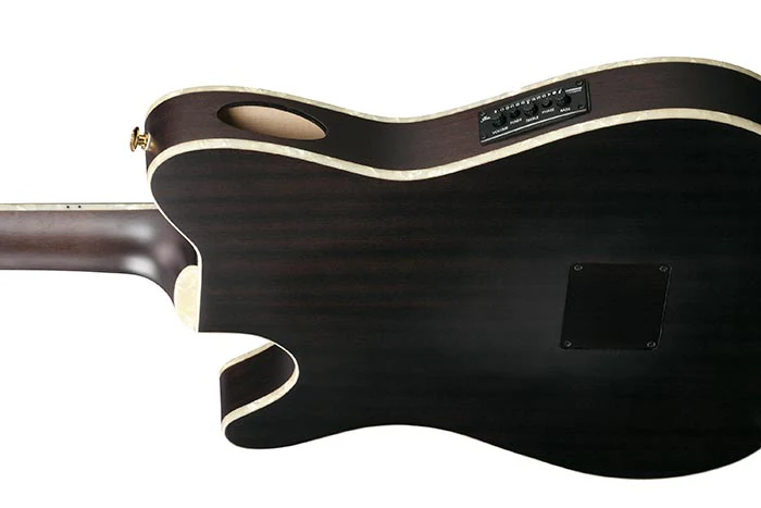 Ibanez TOD10N Tim Henson Signature Nylon Acoustic-electric Guitar - Transparent Black Flat - Image 6