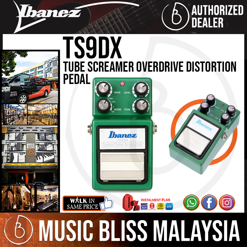 Ibanez TS9DX Tube Screamer Overdrive Distortion Pedal