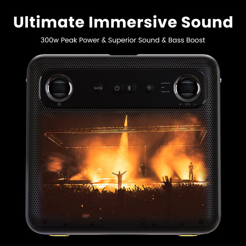 Ikarao Break X2 Premium Portable Wireless Audio Machine with 106dB Sound Pressure, Dual 4-inch Woofers, and 10.1” HD Screen - USB C - Image 9