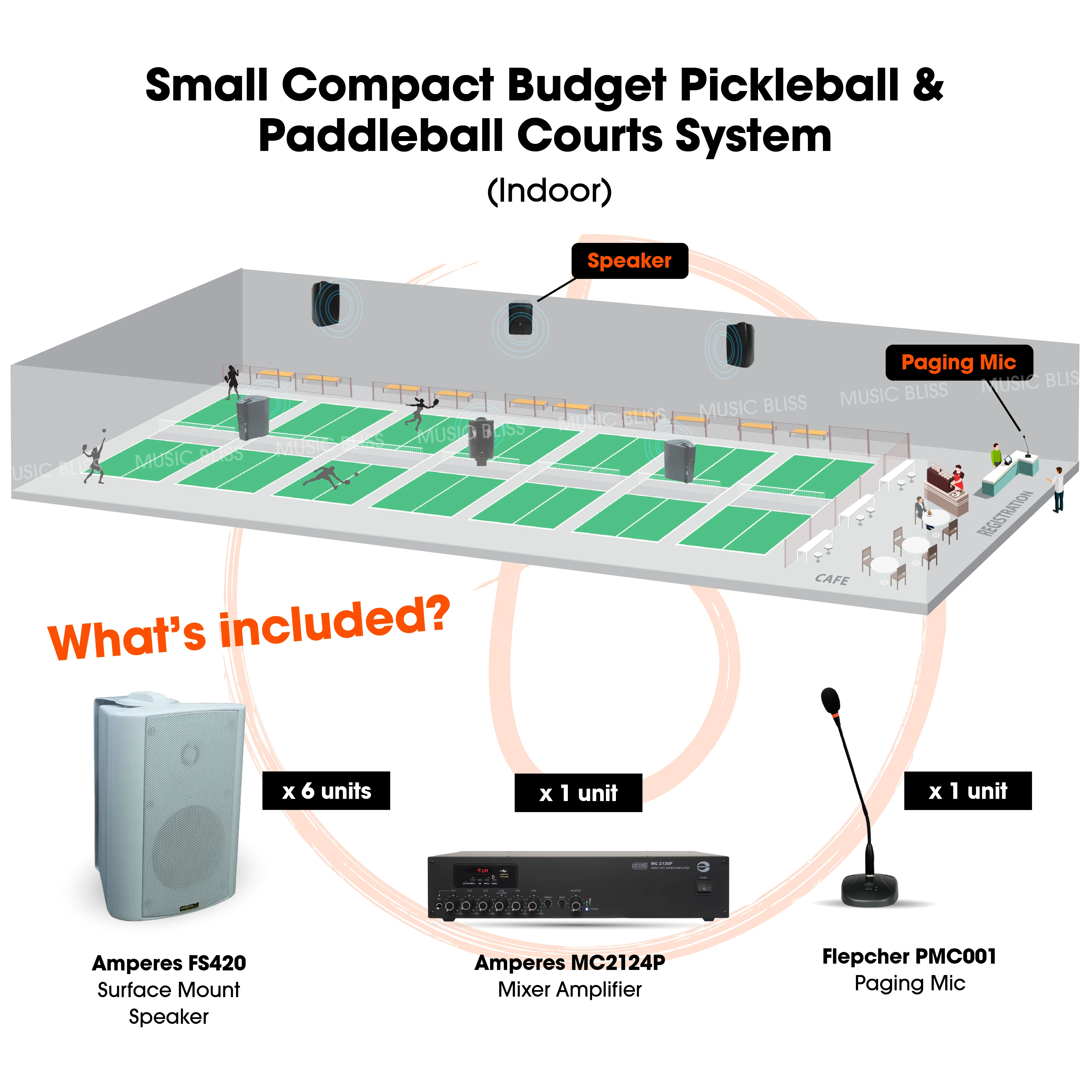 Indoor Sound System for Pickleball & Paddleball Courts β Budget PA Setup Malaysia - Image 3