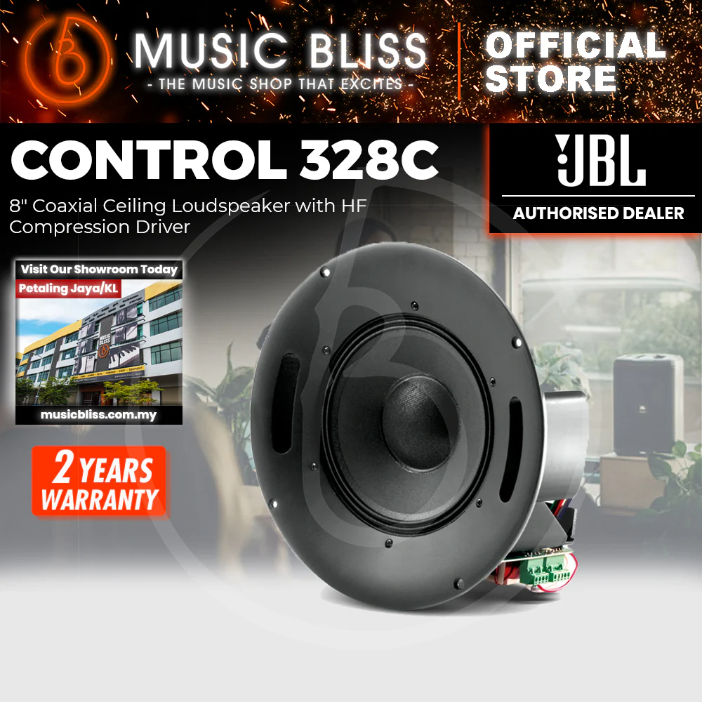 JBL Control 328C 8" Coaxial Ceiling Loudspeaker with HF Compression Driver