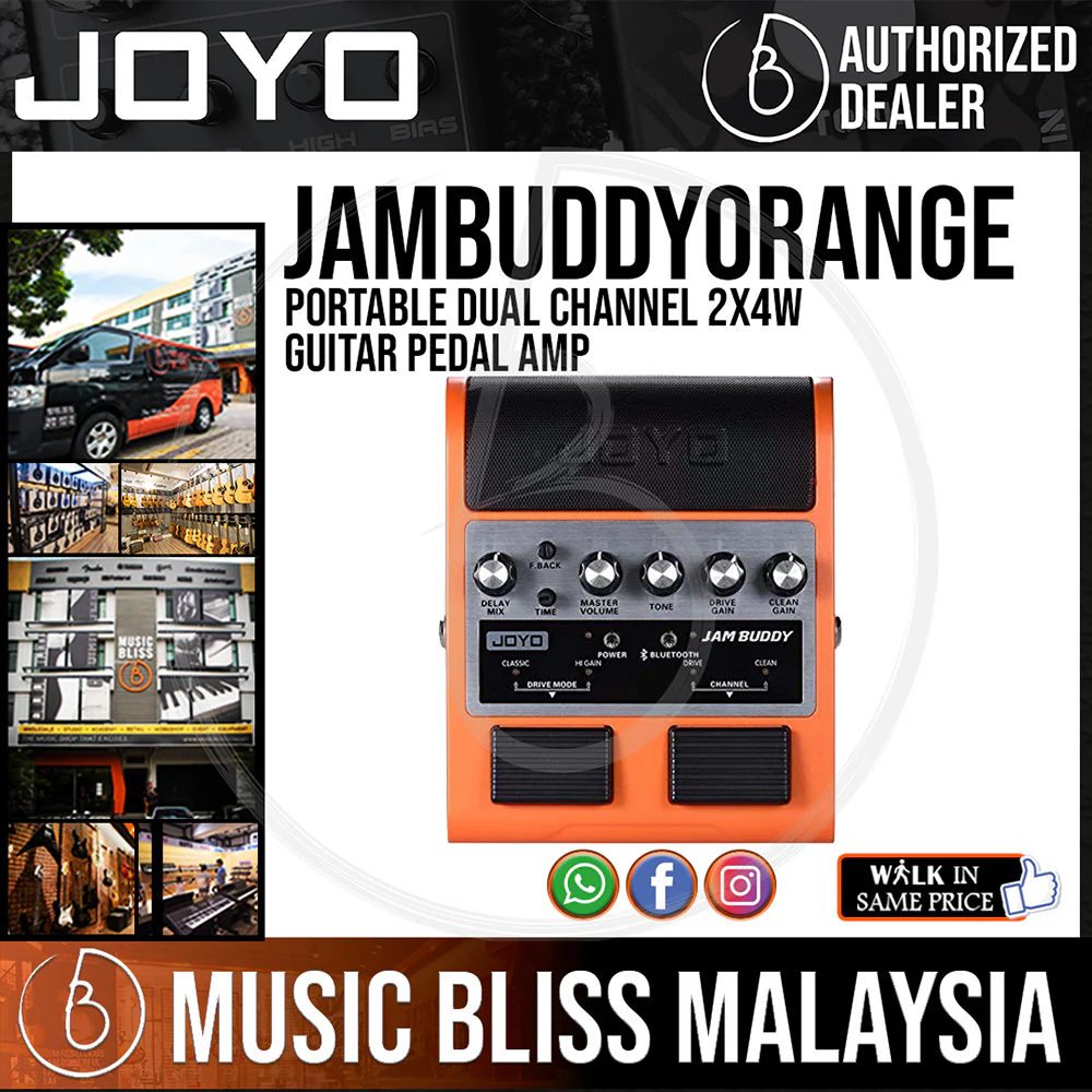 Joyo JAM BUDDY Portable Dual channel 2x4W Guitar Pedal Amp - Orange