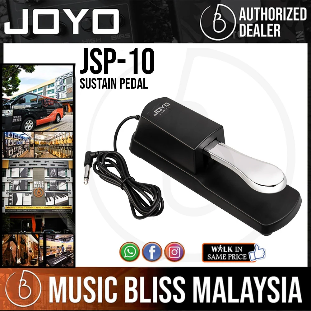 Joyo JSP-10 Universal Sustain Pedal for Electric Piano, Keyboard Synthesizer with 1/4 Inch Connector Digital Piano Pedal
