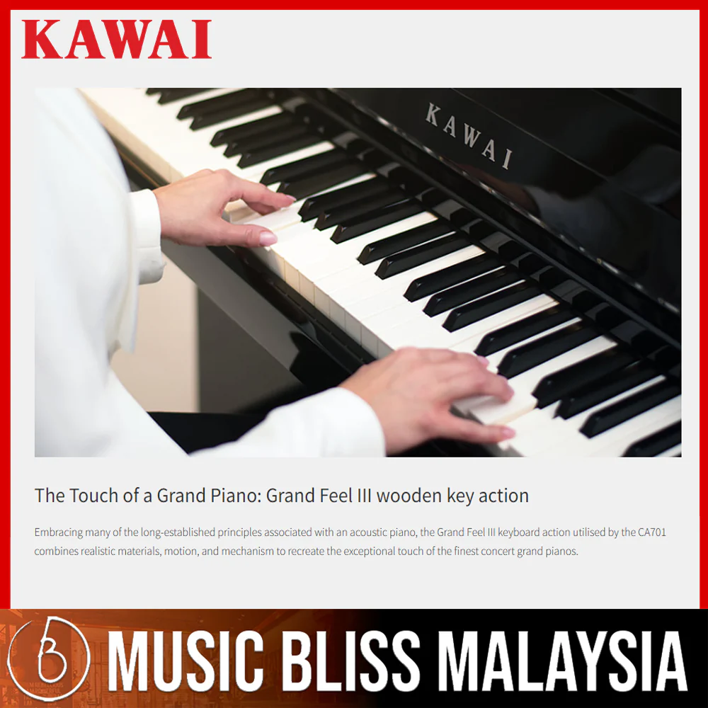 Kawai CA701 88-key Wooden-key Digital Piano - Ebony (Grade 5-Diploma) - Image 3
