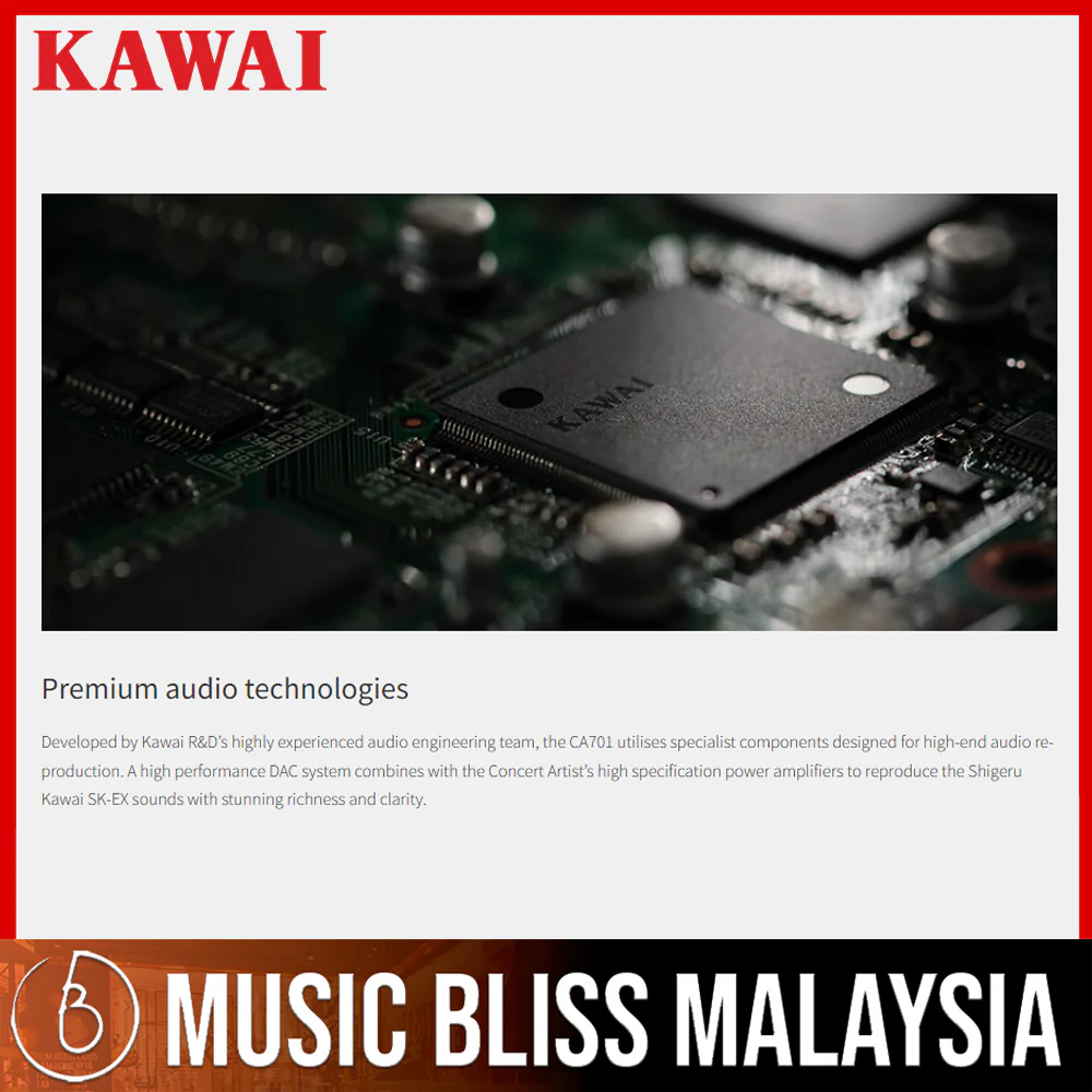 Kawai CA701 88-key Wooden-key Digital Piano - White (Grade 5-Diploma) - Image 7