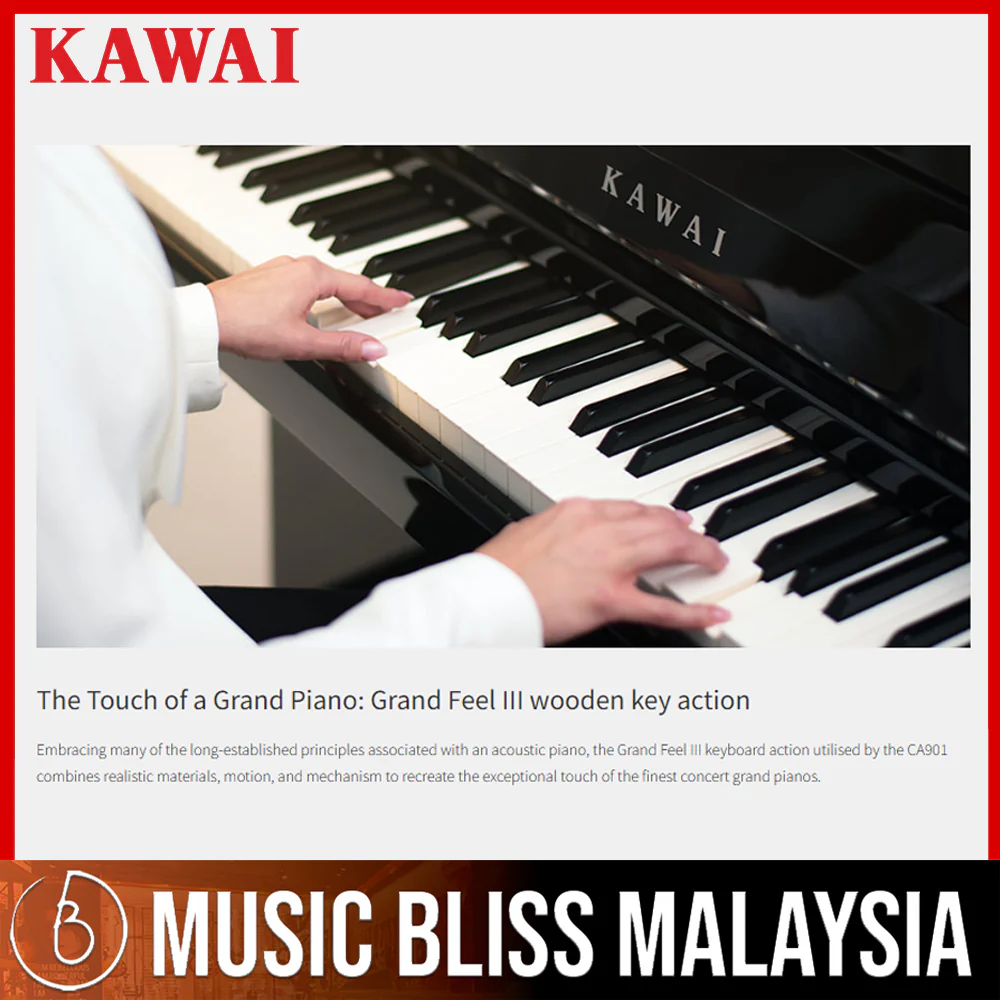Kawai CA901 88-key Wooden-key Digital Piano - Black (Grade 5-Diploma) - Image 3