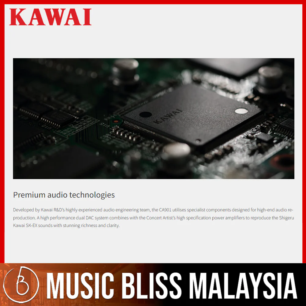 Kawai CA901 88-key Wooden-key Digital Piano - Black (Grade 5-Diploma) - Image 6