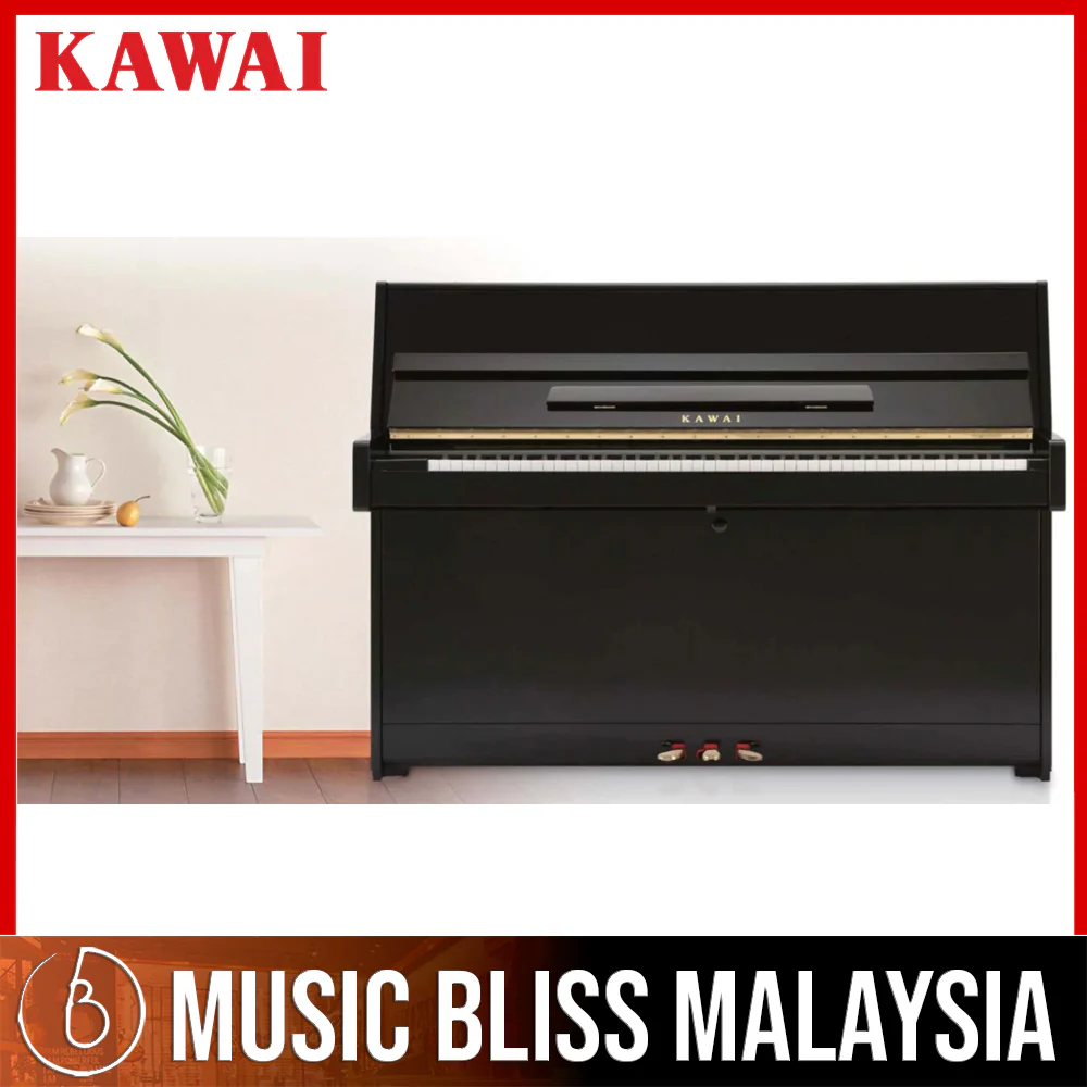 Kawai K-15 Continental Upright Piano - Ebony Polish - Image 2
