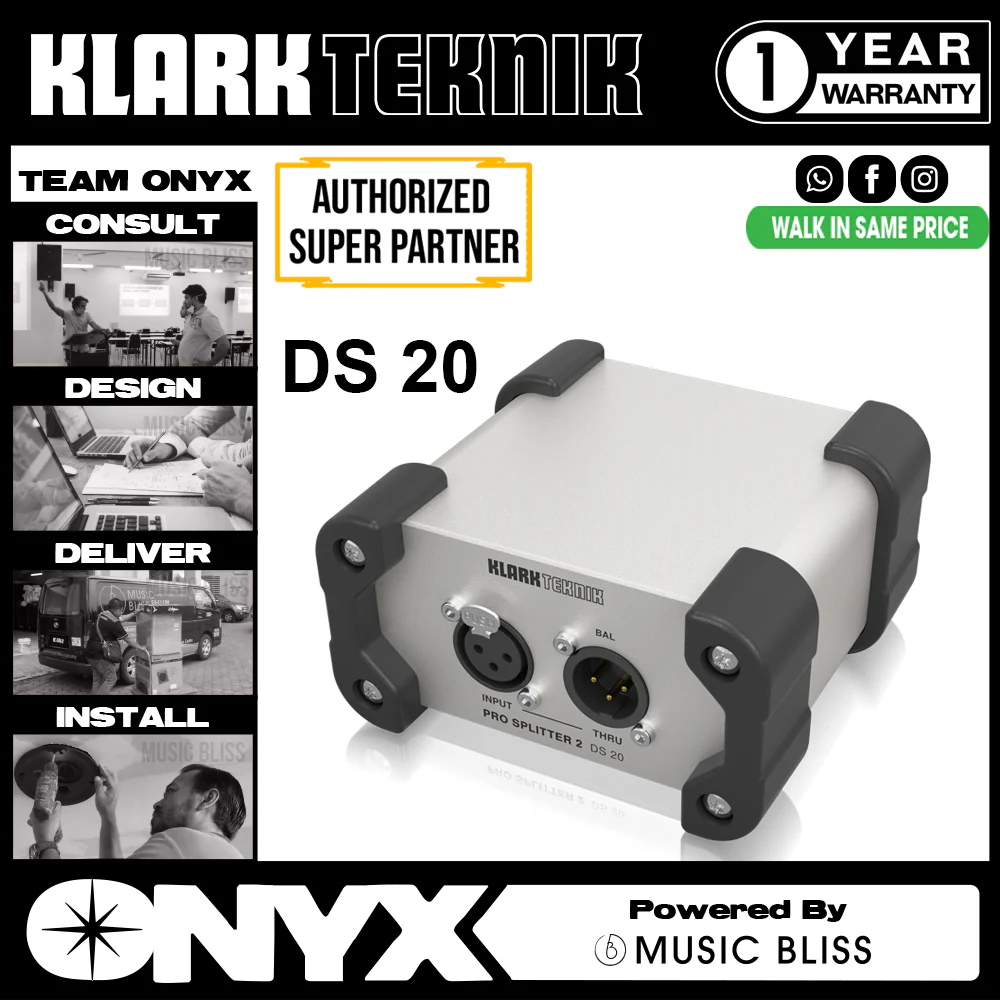 Klark Teknik DS 20 1-in / 2-out Passive Signal Splitter