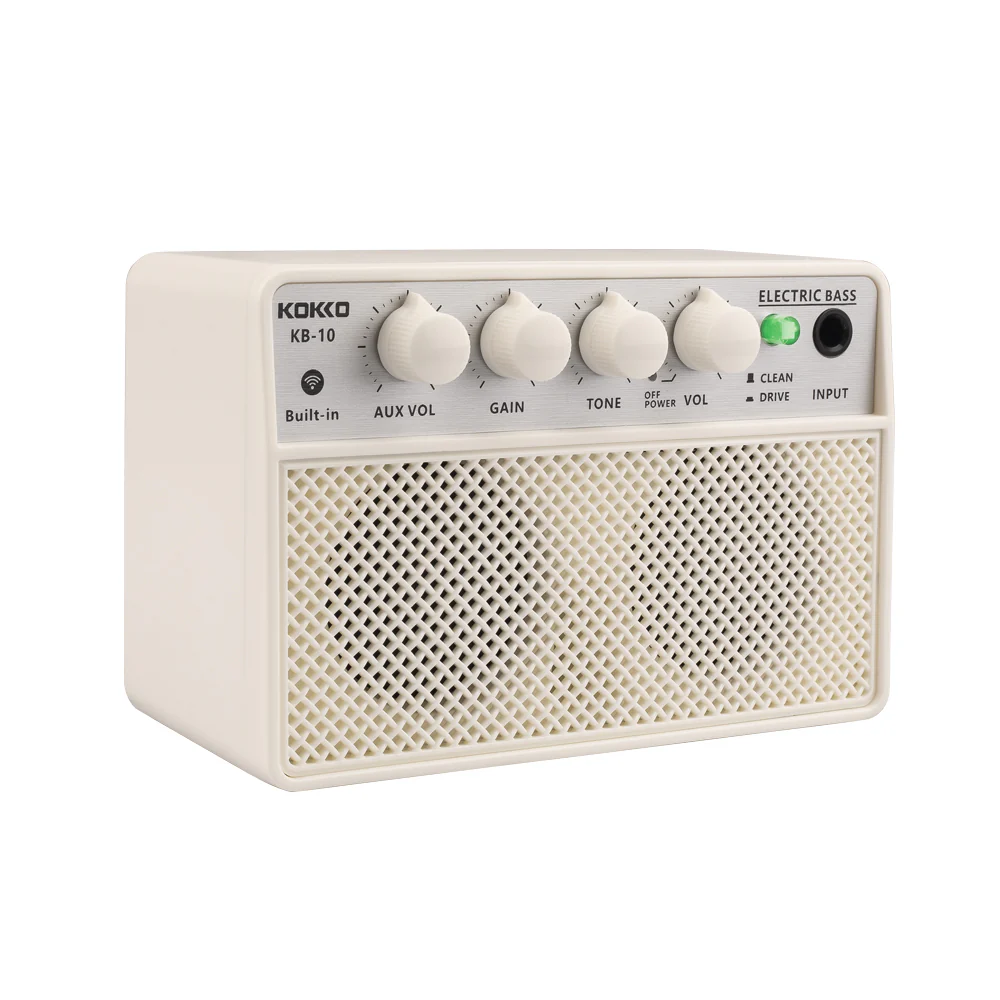 Kokko KB-10 Budget Beginner Portable Mini Modeling Electric Bass Guitar Amp - 10W Rechargeable - Image 4