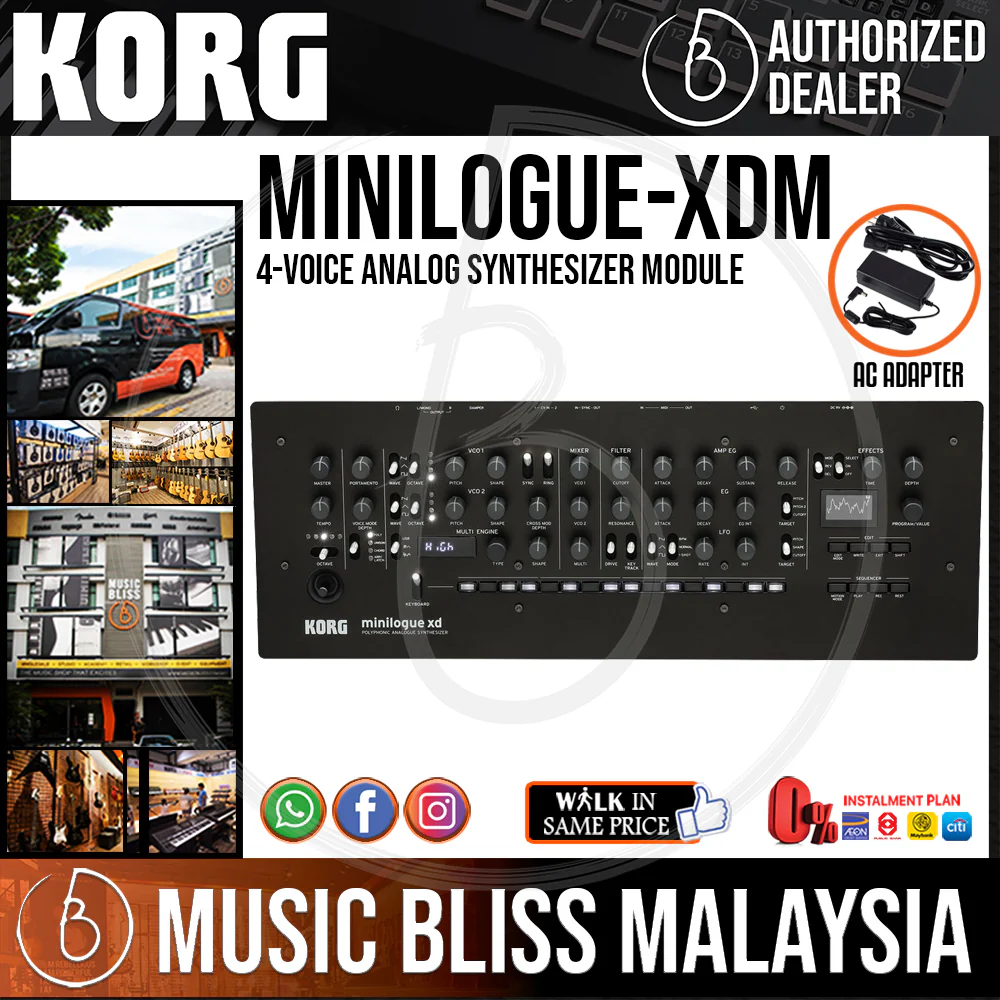 Korg minilogue XD 4-voice Analog Synthesizer Module with 0% Instalment
