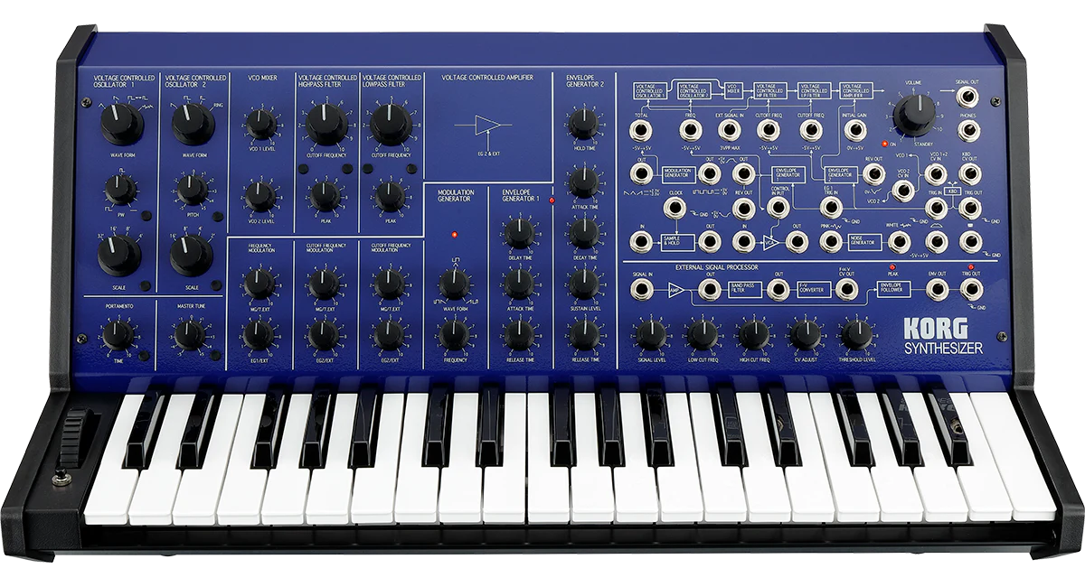 Korg MS-20 FS Full-size MS-20 Synthesizer - Blue with 0% Instalment - Image 2