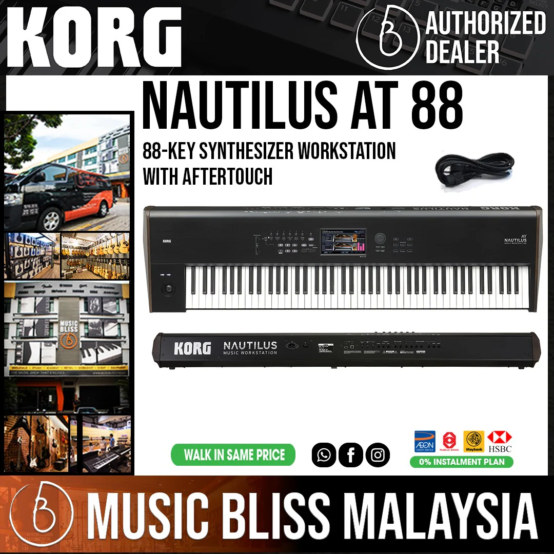 Korg Nautilus AT 88 88-Key Synthesizer Workstation with Aftertouch